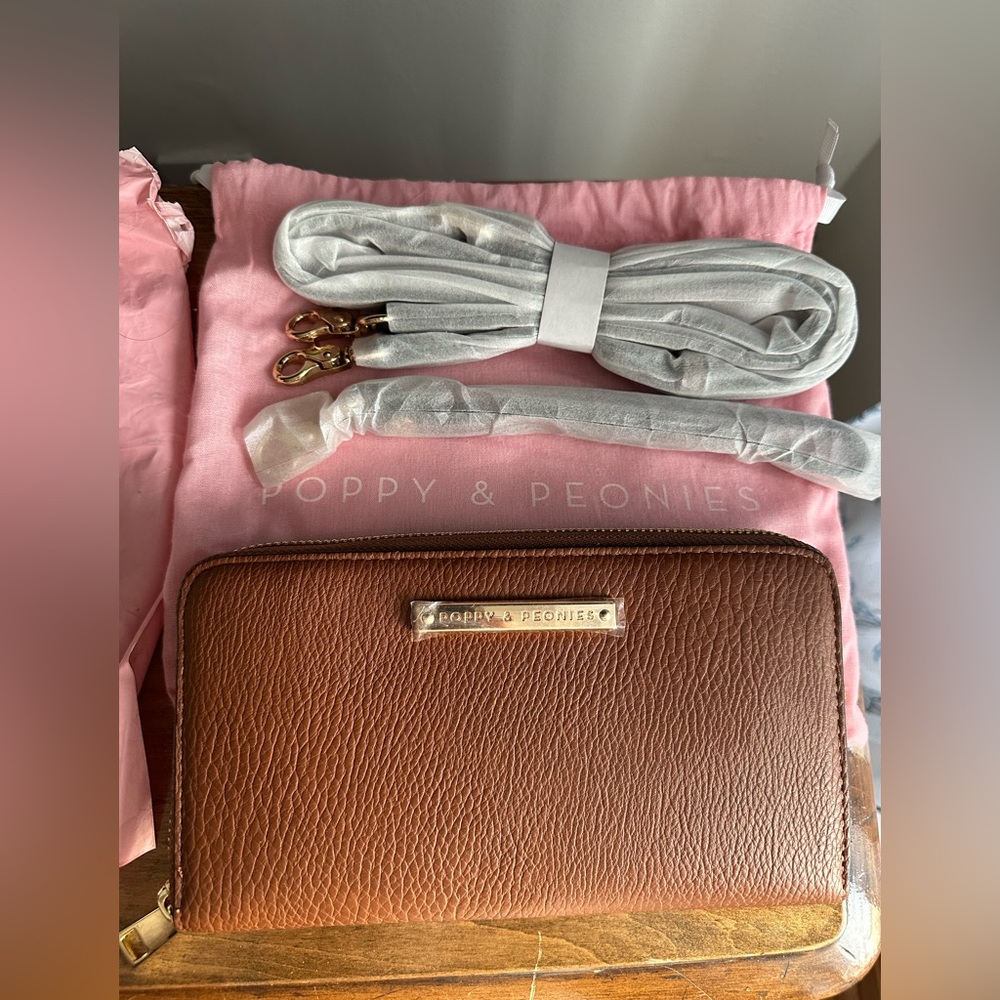 Poppy & Peonies Chestnut Essential Wallet